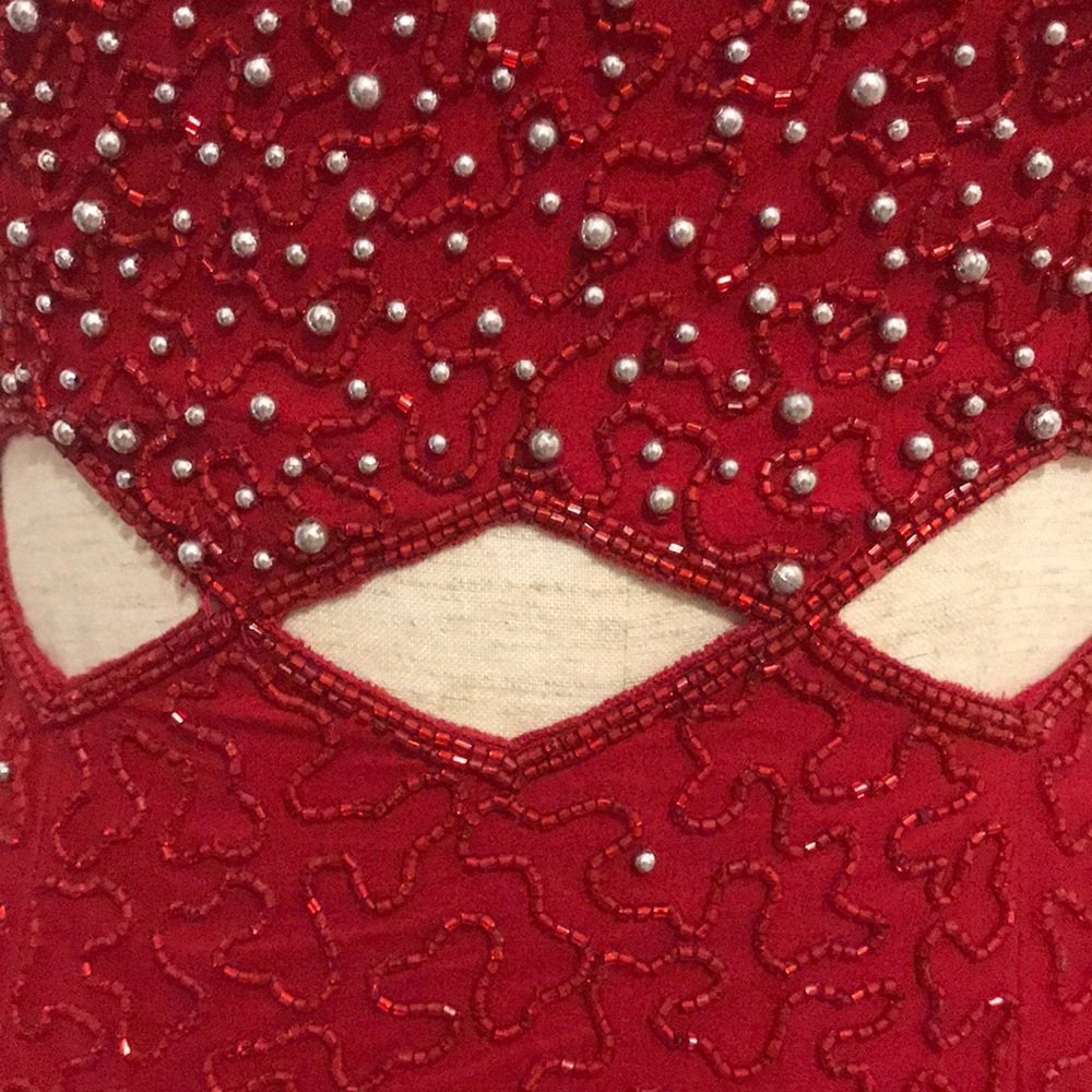 Scarlet Red Scala Style Evening Gown Or Prom Dress - image 3